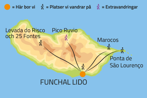 Geografisk karta ver Madeira